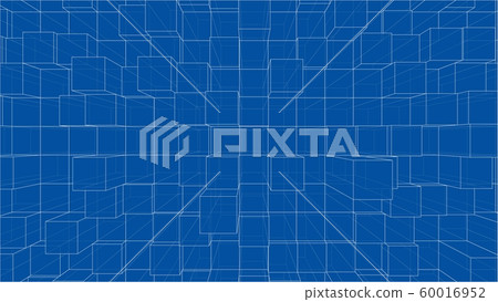 Abstract background of cubes outline. Vector 60016952