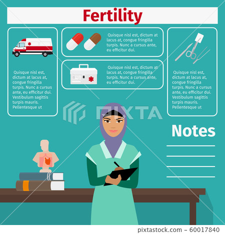 Fertility doctor and medical equipment icons Fertility doctor and medical equipment icons 60017840
