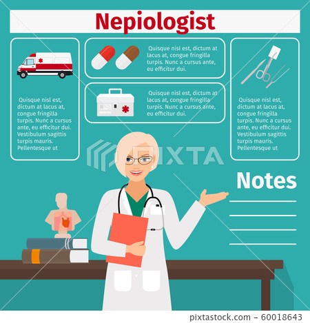 Nepiologist and medical equipment icons Nepiologist and medical equipment icons 60018643