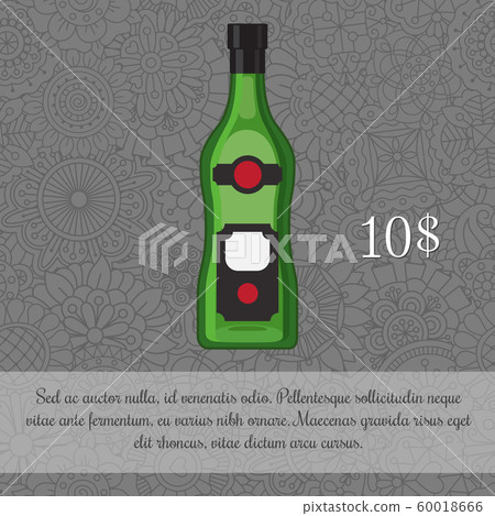 Download Alcoholic Beverage Vermouth Card Template Stock Illustration 60018666 Pixta