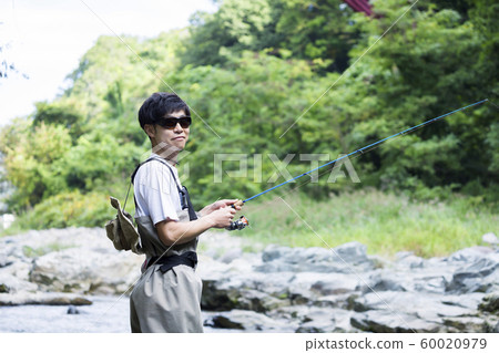Mountain stream fishing image Male to mountain stream fishing Mountain stream fishing image Male to mountain stream fishing 60020979