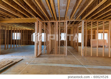 Interior view of a house under construction 60024526