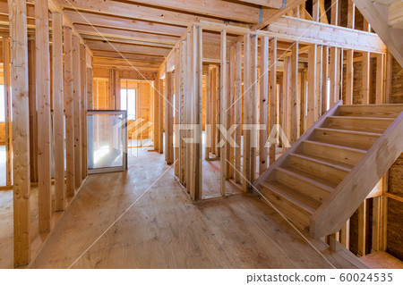Framing beam of new house under construction home Framing beam of new house under construction home 60024535