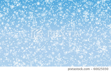 Snow Background. Winter Snowfall. Vector. - 스톡일러스트 [60025030] - Pixta