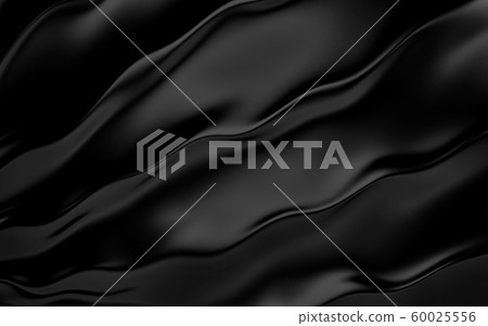 Black wavy background color splash, elegant classy design. 3d render 60025556