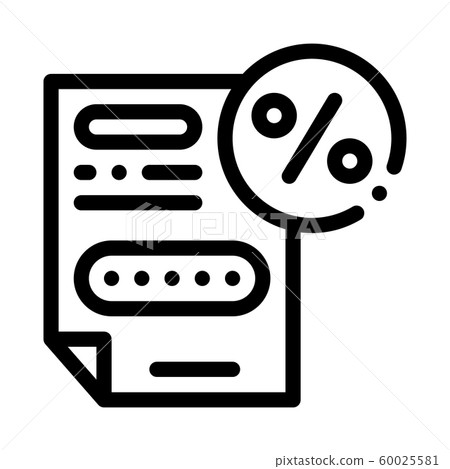 Bonus Percentage Document Icon Vector Outline Illustration Bonus Percentage Document Icon Vector Outline Illustration 60025581
