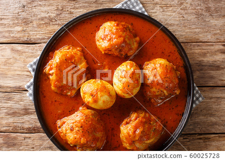 Doro wat made from chicken and hard-boiled eggs is 60025728