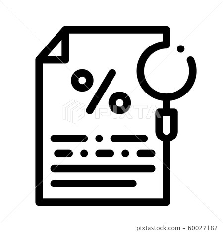 Study of Interest Related Documentation Icon Vector Outline Illustration 60027182