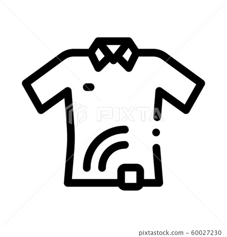 T-shirt with Signal Sensor Icon Vector Outline Illustration T-shirt with Signal Sensor Icon Vector Outline Illustration 60027230