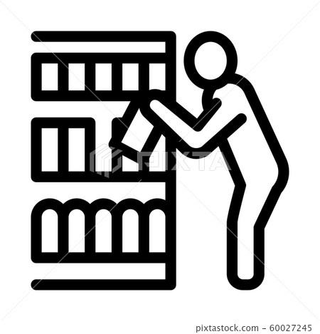 Man Choose Products Icon Vector Outline Illustration 60027245