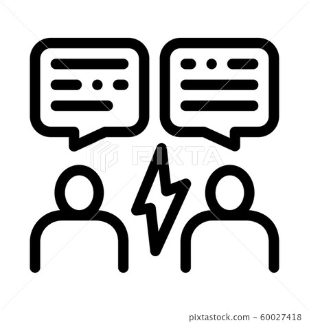 Voting Debate Icon Vector Outline Illustration 60027418