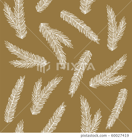 Seamless pattern with Christmas Tree... - Stock Illustration [60027419 ...