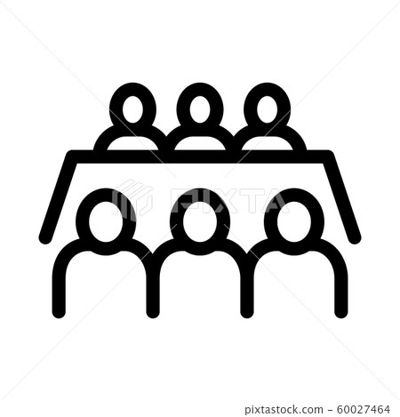 Business Meeting Icon Vector Outline Illustration 60027464