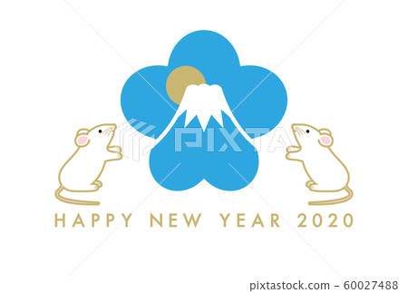 新年賀卡2020兒童年 60027488