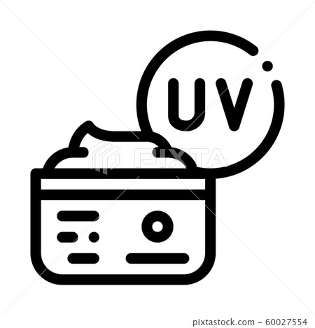 UV Protective Cream Icon Vector Outline Illustration 60027554