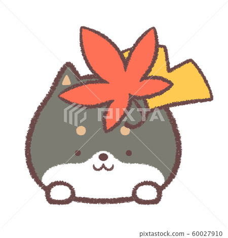 Black Shiba Inu November Maple and Ginkgo 60027910