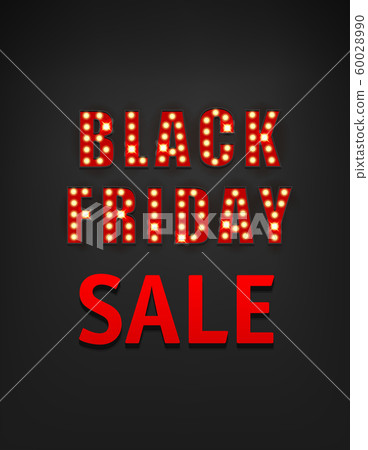 Retro style Black friday sale card Retro style Black friday sale card 60028990