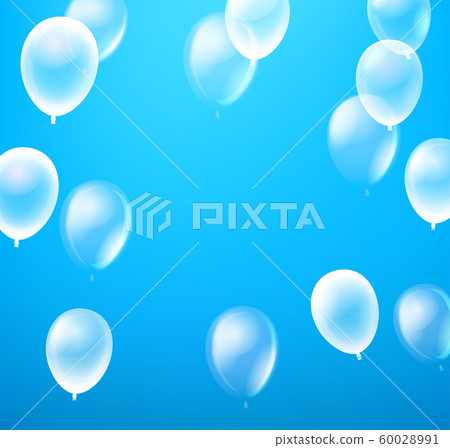 Flying air balloons vector illustration Flying air balloons vector illustration 60028991