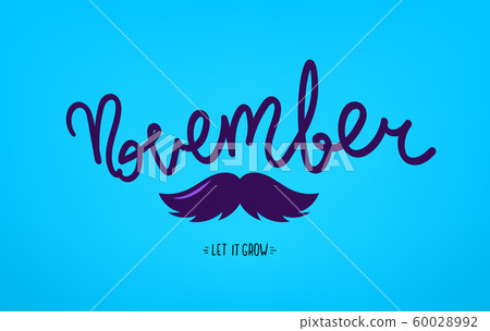 November. Let it grow vector card 60028992