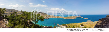 A blue sea and mountains in sunny summer day. St A blue sea and mountains in sunny summer day. St 60029609