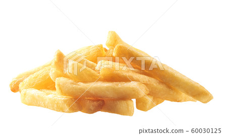 fried potatoes isolated on white background fried potatoes isolated on white background 60030125