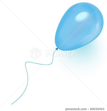 Blue balloon isolated on a white background - Stock Illustration ...