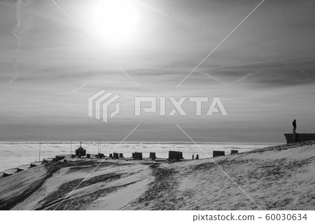 Monte grappa war memorial winter view, Italy Monte grappa war memorial winter view, Italy 60030634