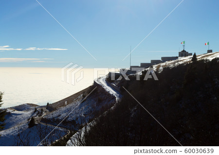 Monte grappa war memorial winter view, Italy Monte grappa war memorial winter view, Italy 60030639