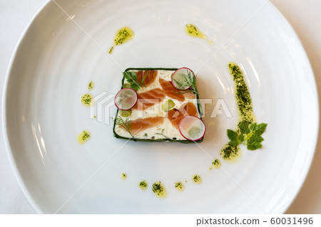 [Cooking] Salmon Marinated Asparagus and Fromage Blanc Terrine 60031496
