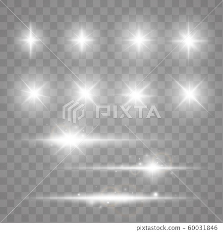 Sparks Isolated. Vector Glowing Stars.  60031846