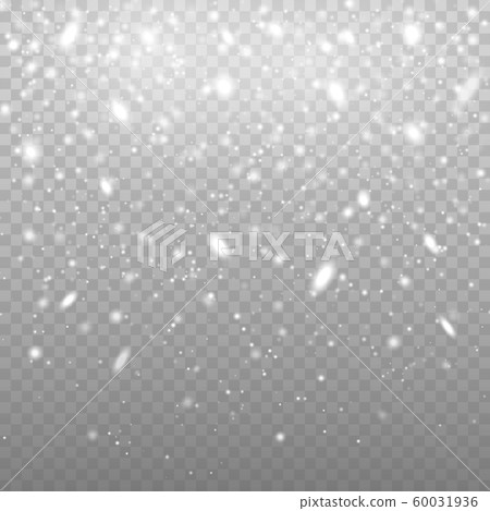 Falling snow vector background. Snowfall 60031936