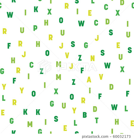Seamless pattern of colorful letters. Random order signs. Vector background 60032173