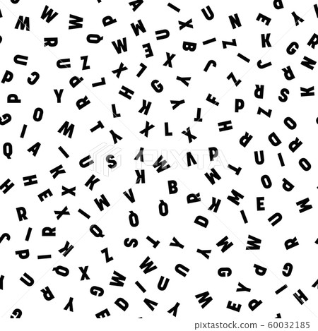 Seamless pattern of letters. Random order... - Stock Illustration ...