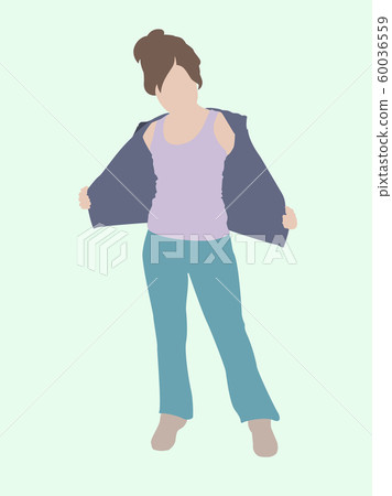 Flat style Young woman or girl characters Vector Fashion illustration. Flat style Young woman or girl characters Vector Fashion illustration. 60036559