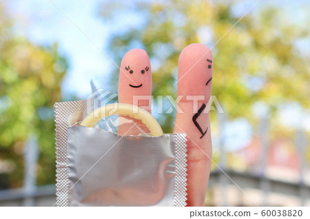 Fingers art of couple. Concept of man refuse to Fingers art of couple. Concept of man refuse to 60038820