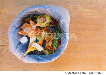 Domestic waste for compost from fruits and 60038826