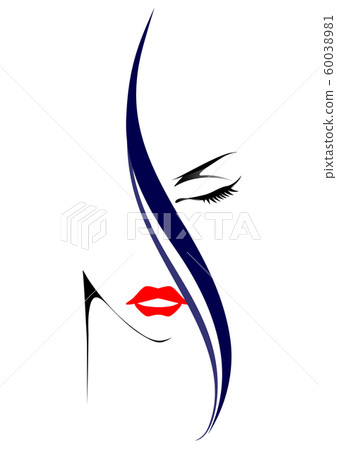 女人的臉,髮型,長發 女人的臉,髮型,長發 60038981