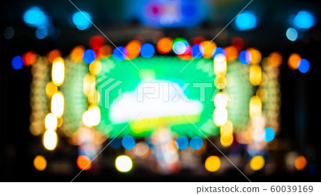 Blurred images of the concert stage full of bokeh Blurred images of the concert stage full of bokeh 60039169