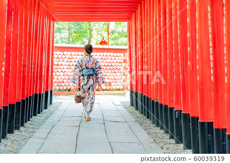 Inuyama Sanko Inari Shrine Female Yukata Heart Ema Torii Inuyama Sanko Inari Shrine Female Yukata Heart Ema Torii 60039319