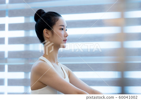 Healthy life, exercising pilates using pilates device 002 60041002