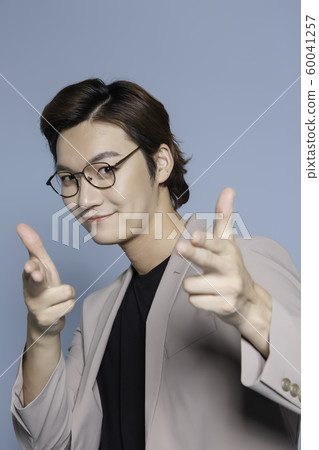 Close-up portrait of attractive young asian man, single man's lifestyle 246 60041257