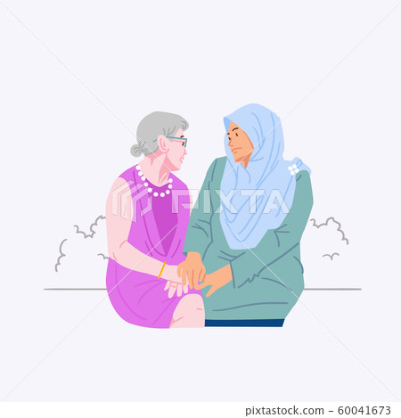 Attitudes, good manners in public places. to keep neighbourly manners illustration 015 60041673