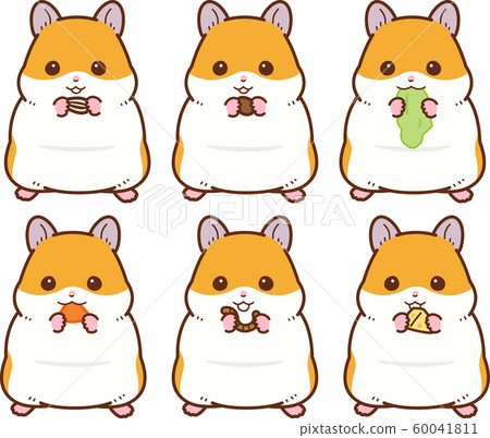 Hamster set to eat something Hamster set to eat something 60041811