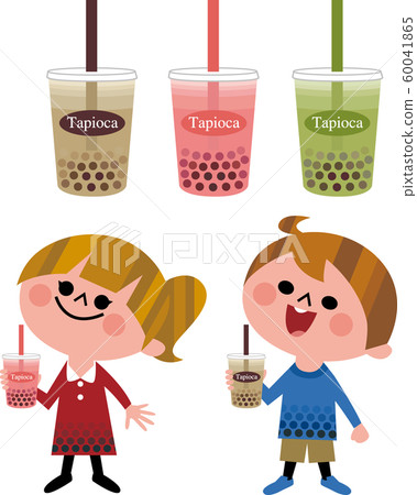 Tapioca drink and children 60041865