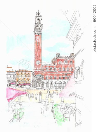 World heritage cityscape, Italy, Siena, Campo square Mangia tower World heritage cityscape, Italy, Siena, Campo square Mangia tower 60042002