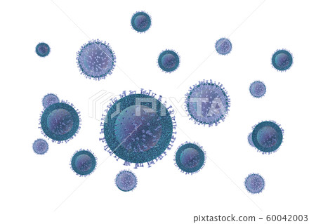 Illustration of influenza (penetrable material) Illustration of influenza (penetrable material) 60042003