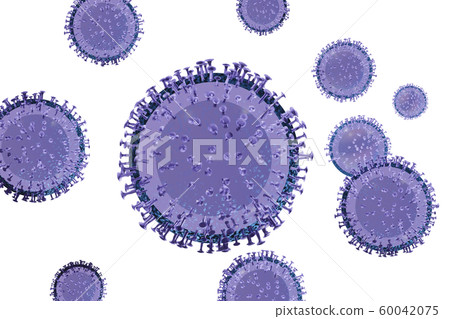 Illustration of influenza (penetrable material) Illustration of influenza (penetrable material) 60042075
