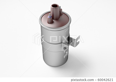 Igniter coil, Ignition and glowplug system. 3d rendering Igniter coil, Ignition and glowplug system. 3d rendering 60042621