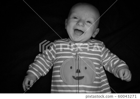 Baby Hayden on Black at Three Months Old 60043271