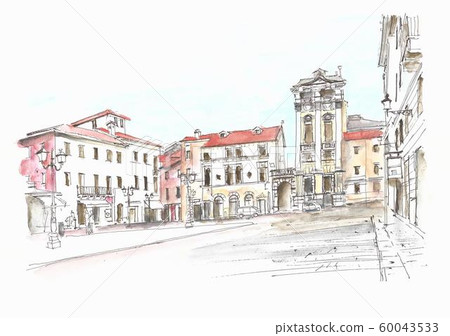 World heritage, Italy, Vicenza, Palazzo da Alessandro Porto in Piazza Castello 60043533